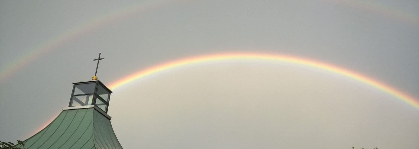 Kirche Wertingen Regenbogen