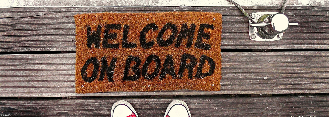 Fußmatte "WELCOME ON BOARD"
